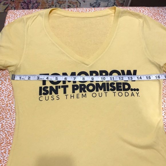 Vneck funny print t shirt - Picture 2 of 5